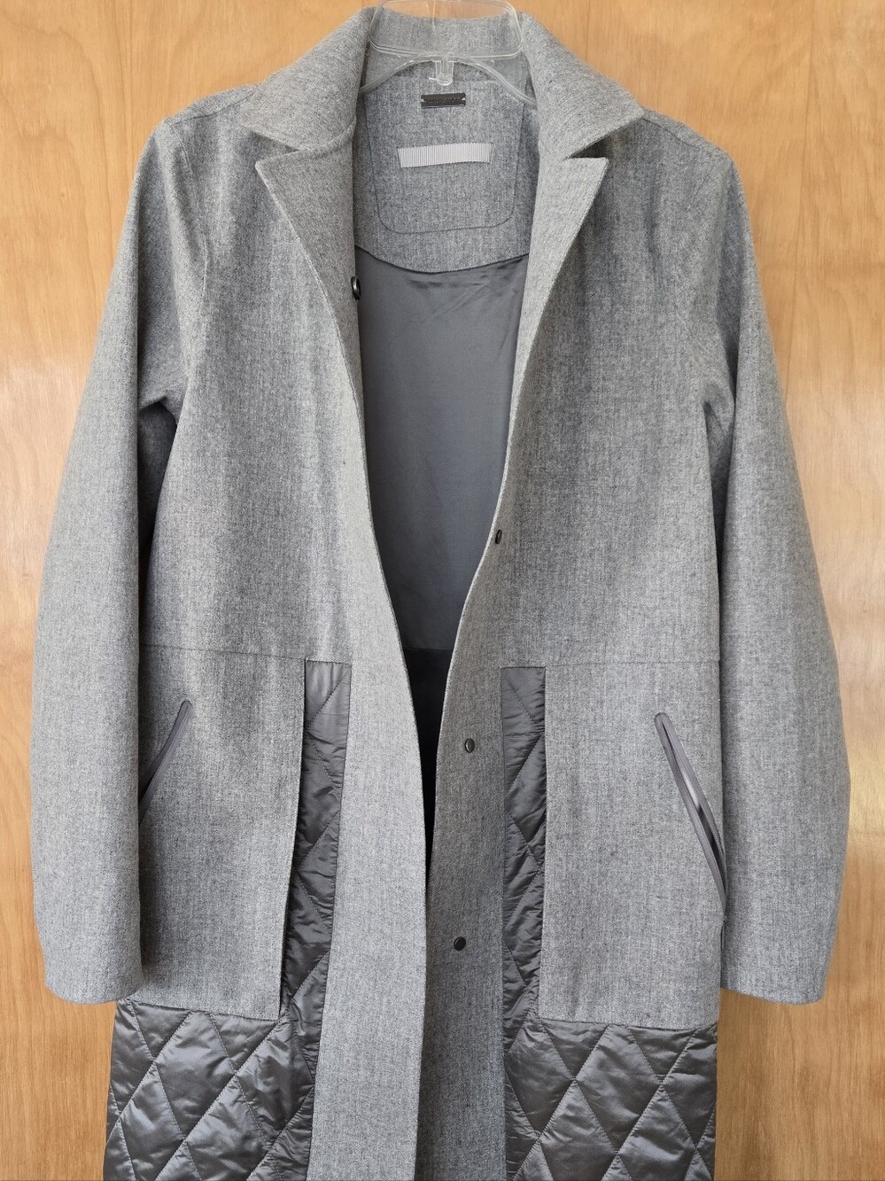 Lululemon Roam Far Wool Coat 0 (XS) Waterproof Primaloft Tech Quilted Bottom